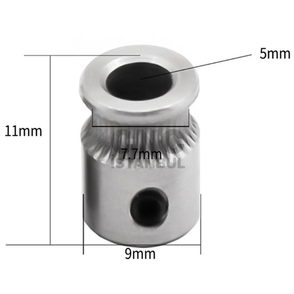 cnc istanbul 03 mk8 extruder dişlisi